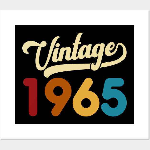 1965 Vintage Gift 55th Birthday Retro Style Wall Art by Kimko